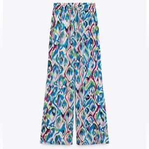 NWTS Zara Printed Wide Leg Pants Size XS